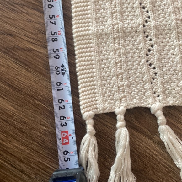 Vintage Talbots set. Cream cable knit wool scarf and hat. Winter autumn snow - Picture 7 of 7